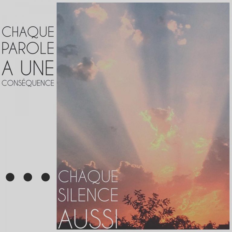 Chaque Parole A Une Conséquence. Chaque Silence Aussi